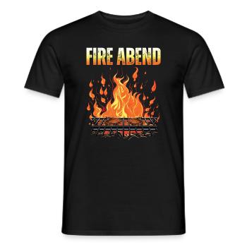 Grillmeister BBQ Feierabend Holzkohle Grillkönig - Männer T-Shirt - Schwarz - Vorne - AI Model Male 178 light (178cm)