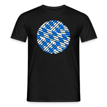 Bavaria Flag Used Look Bavarian Flag Vintage - Men's T-Shirt - black - Front - AI Model Male 178 light (178cm)