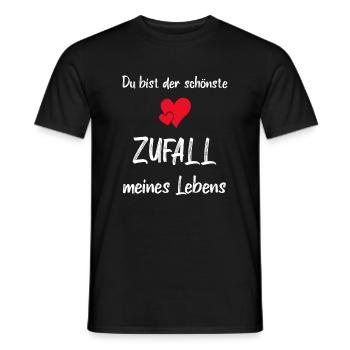 Love- You are the most beautiful coincidence of my life - Men's T-Shirt - black - Front - AI Model Male 178 light (178cm)