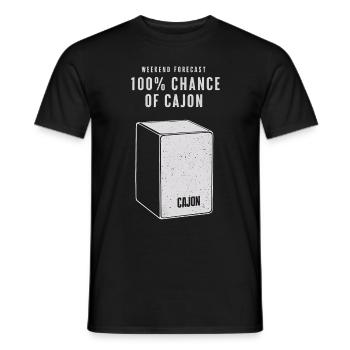 Cajon-Schlagzeuger - Männer T-Shirt - Schwarz - Vorne - AI Model Male 178 light (178cm)