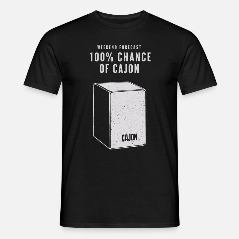 Cajon-Schlagzeuger - Männer T-Shirt - Schwarz