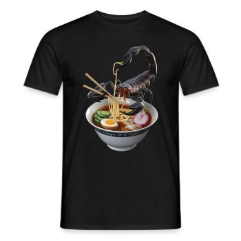 Skorpion Ramen - Männer T-Shirt - Schwarz - Vorne - AI Model Male 178 light (178cm)