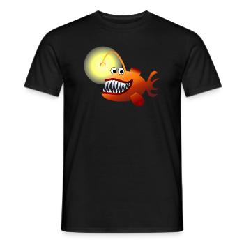 Tiefsee-Anglerfisch - Männer T-Shirt - Schwarz - Vorne - AI Model Male 178 light (178cm)