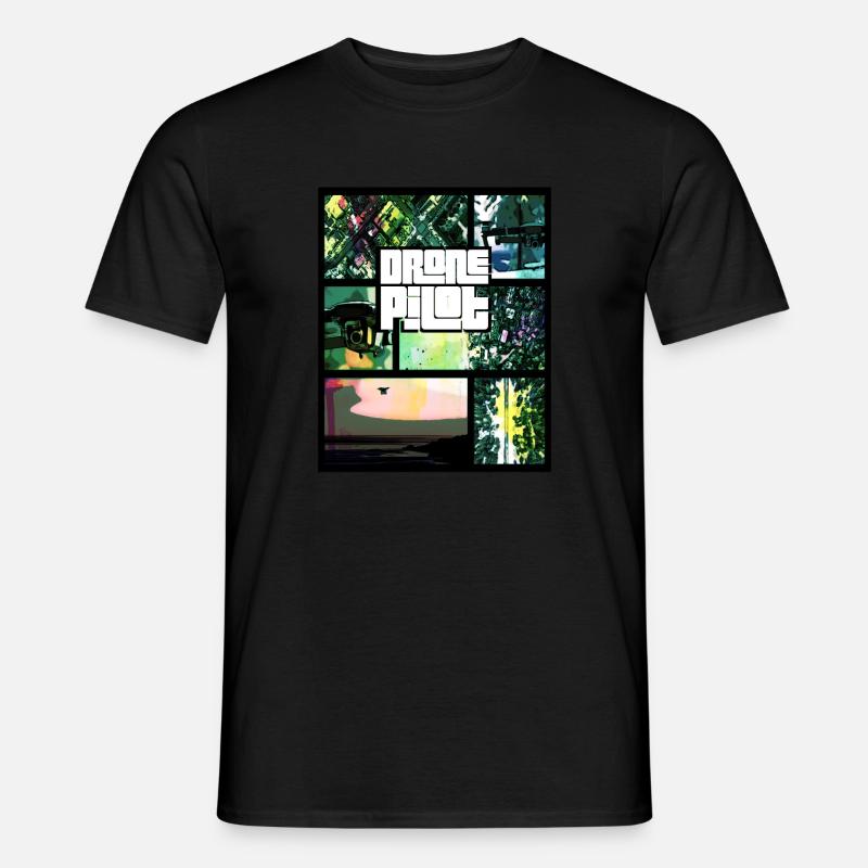 Drone Pilot Quadrocopter Flieger Pro - T-shirt homme - noir