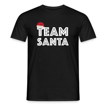 Team Santa | Weihnachten, Weihnachtsgeschenk - Männer T-Shirt - Schwarz - Vorne - AI Model Male 178 light (178cm)