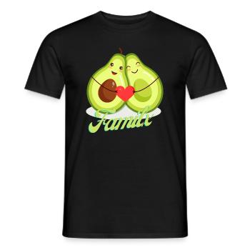 Avocado Family - Men's T-Shirt - black - Front - AI Model Male 178 light (178cm)