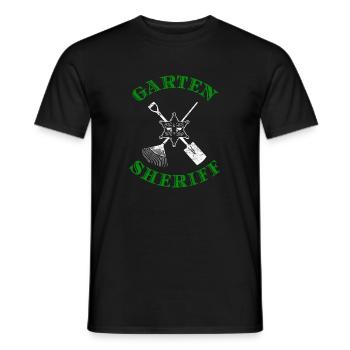Gärtner Garten Sheriff Hobbygärtner Gartenarbeit - Männer T-Shirt - Schwarz - Vorne - AI Model Male 178 light (178cm)