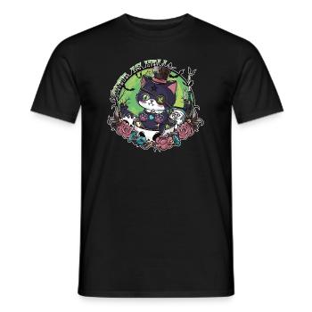 The awakening of Catleman Jack - Men's T-Shirt - black - Front - AI Model Male 178 light (178cm)