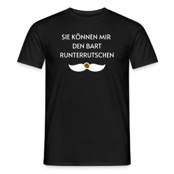 Sie können mir den Bart runterrutschen - Männer T-Shirt - Schwarz - Vorne - AI Model Male 178 light (178cm)