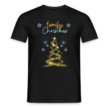 family christmas - T-shirt homme - noir - Devant - AI Model Male 178 light (178cm)