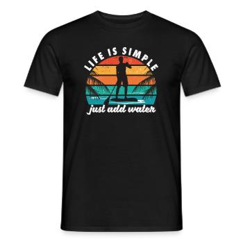 SUP Paddle Boarding Paddle Boarder Männer - Männer T-Shirt - Schwarz - Vorne - AI Model Male 178 light (178cm)