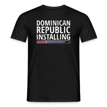 Dominican Republic Flag Dom Rep Flag Travel - Men's T-Shirt - black - Front - AI Model Male 178 light (178cm)