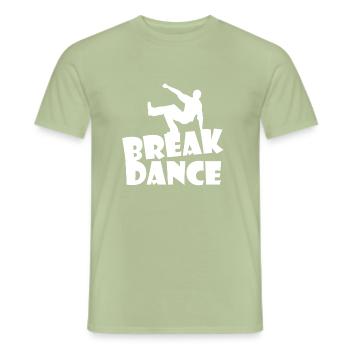 Breakdance - Men's T-Shirt - sage - Front - AI Model Male 178 light (178cm)