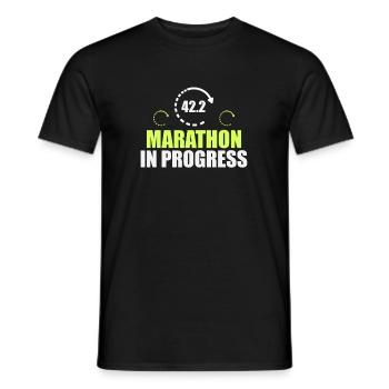 Marathon - Männer T-Shirt - Schwarz - Vorne - AI Model Male 178 light (178cm)