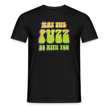 May The Fuzz be with you - Männer T-Shirt - Schwarz - Vorne - AI Model Male 178 light (178cm)