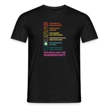 Ein Hoch auf die Wissenschaft Design Geschenkidee - Männer T-Shirt - Schwarz - Vorne - AI Model Male 178 light (178cm)