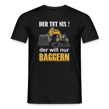 Baggerfahrer Bagger Spruch - Männer T-Shirt - Schwarz - Vorne - AI Model Male 178 light (178cm)