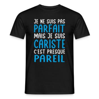Je ne suis pas parfait mais je suis cariste - T-shirt homme - noir - Devant - AI Model Male 178 light (178cm)