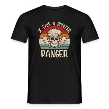 je fais à bouffer - T-shirt homme - noir - Devant - AI Model Male 178 light (178cm)