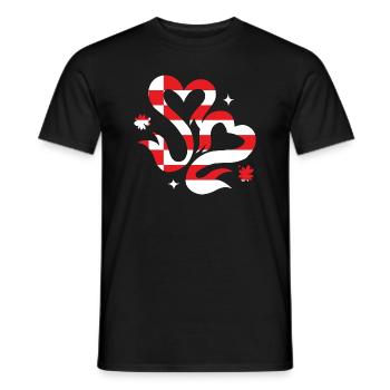 Bremen Flagge Bremer Fahne Herz - Männer T-Shirt - Schwarz - Vorne - AI Model Male 178 light (178cm)