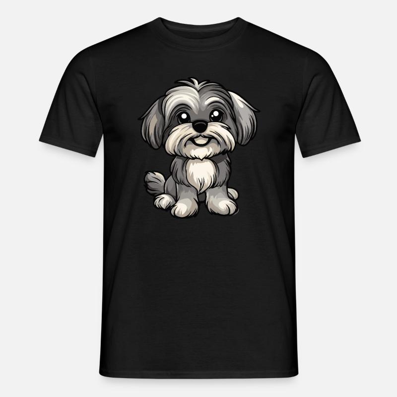 Havanese Hund Niedlich - Männer T-Shirt - Schwarz