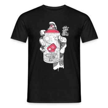 hand spray ZERO - T-shirt homme - noir - Devant - AI Model Male 178 light (178cm)