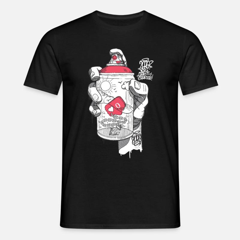 hand spray ZERO - Männer T-Shirt - Schwarz