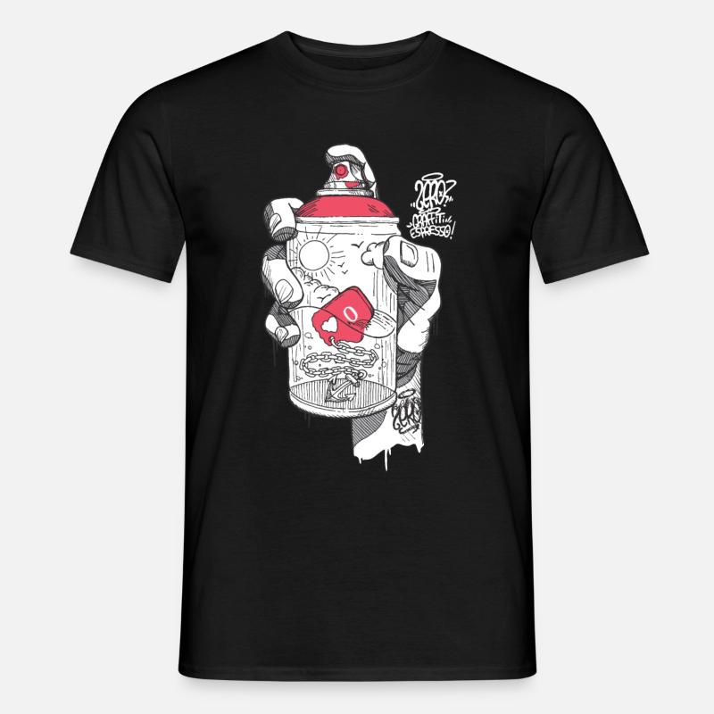 hand spray ZERO - Men’s T-shirt - black