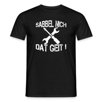 Artisan a besoin d'outil je dictons tshirt - T-shirt homme - noir - Devant - AI Model Male 178 light (178cm)