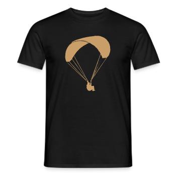 Paragliding paragliding - Men's T-Shirt - black - Front - AI Model Male 178 light (178cm)