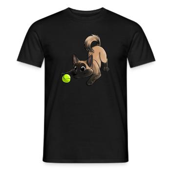 The cutest Malinois - Men's T-Shirt - black - Front - AI Model Male 178 light (178cm)