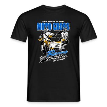 Sidecarcross - Sidecar Moto Cross - Men's T-Shirt - black - Front - AI Model Male 178 light (178cm)