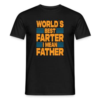 World's Best Farter I Mean Father - Men's T-Shirt - black - Front - AI Model Male 178 light (178cm)