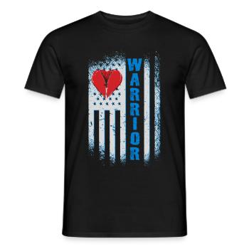 Operation am offenen Herzen Krieger Warrior - Männer T-Shirt - Schwarz - Vorne - AI Model Male 178 light (178cm)