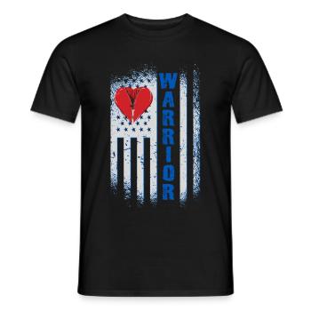 Operation am offenen Herzen Krieger Warrior - Männer T-Shirt - Schwarz - Vorne - AI Model Male 178 light (178cm)