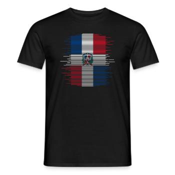 Dominican Republic Flag Dom Rep Flag Travel - Men's T-Shirt - black - Front - AI Model Male 178 light (178cm)