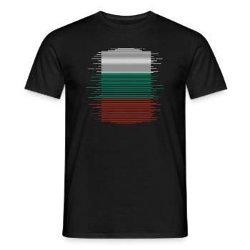 Drapeau Bulgarie Drapeau bulgare Sables d'Or - T-shirt homme - noir - Devant - AI Model Male 178 light (178cm)