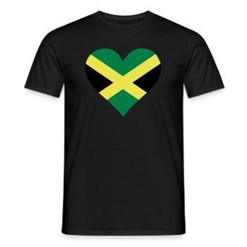 A heart for Jamaica - Men's T-Shirt - black - Front - AI Model Male 178 light (178cm)