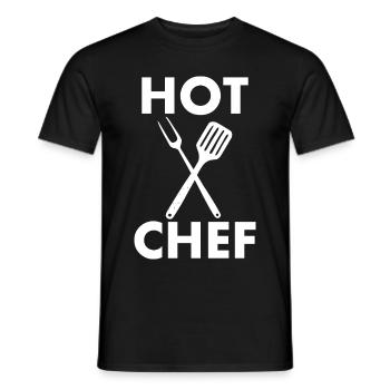Hot Chef - T-shirt homme - noir - Devant - AI Model Male 178 light (178cm)