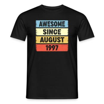Awesome Since August 1997 25e anniversaire - T-shirt homme - noir - Devant - AI Model Male 178 light (178cm)