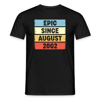 Epic Since August 2002 20e anniversaire - T-shirt homme - noir - Devant - AI Model Male 178 light (178cm)