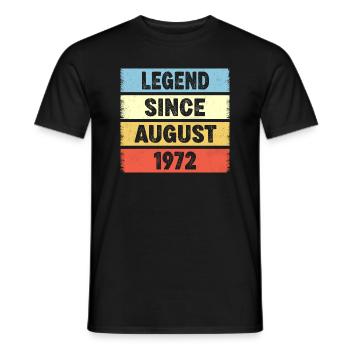 50 Years Old Legend Since August 1972 50th - Men's T-Shirt - black - Front - AI Model Male 178 light (178cm)