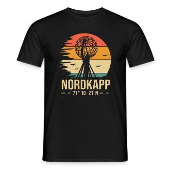 Nordkapp cap nord norvége - T-shirt homme - noir - Devant - AI Model Male 178 light (178cm)