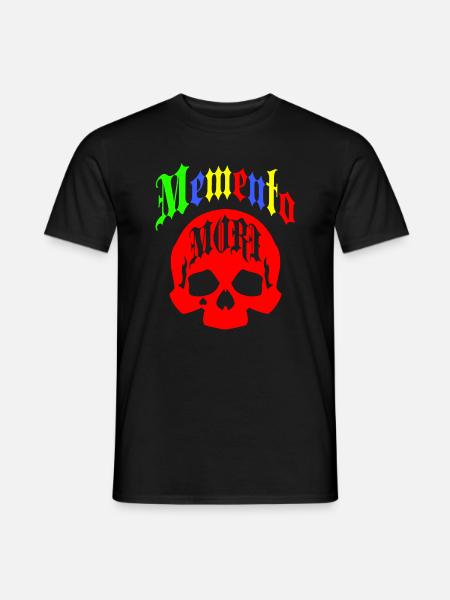 Totenkopf Memento Mori - Männer T-Shirt - Schwarz