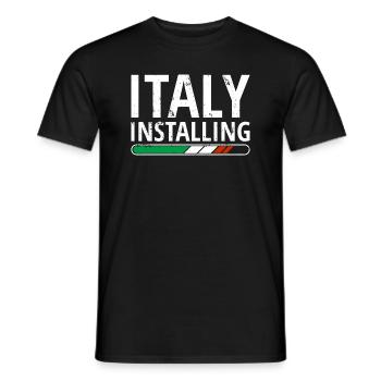 Italy Flag Italia Italian Flag Used Look - Men's T-Shirt - black - Front - AI Model Male 178 light (178cm)