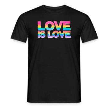 Love Is Love Mois de la Gay Pride LGBT CSD LGBTQ+ - T-shirt homme - noir - Devant - AI Model Male 178 light (178cm)