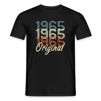 55th Birthday Retro - Original Vintage 1965 - Men's T-Shirt - black - Front - AI Model Male 178 light (178cm)