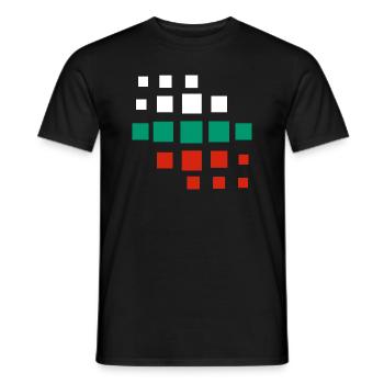 Drapeau de la Bulgarie Drapeau bulgare Sables d’or - T-shirt homme - noir - Devant - AI Model Male 178 light (178cm)