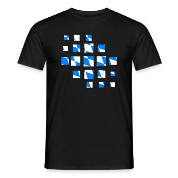 Bavaria Flag Used Look Bavarian Flag Vintage - Men's T-Shirt - black - Front - AI Model Male 178 light (178cm)
