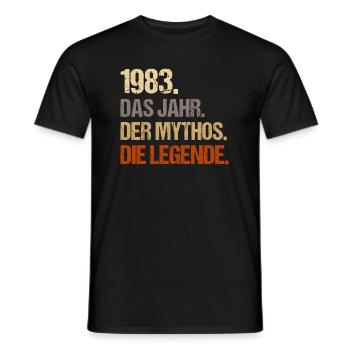 1983 Geburtstag Geschenk Jahrgang 1983 Legende - Männer T-Shirt - Schwarz - Vorne - AI Model Male 178 light (178cm)
